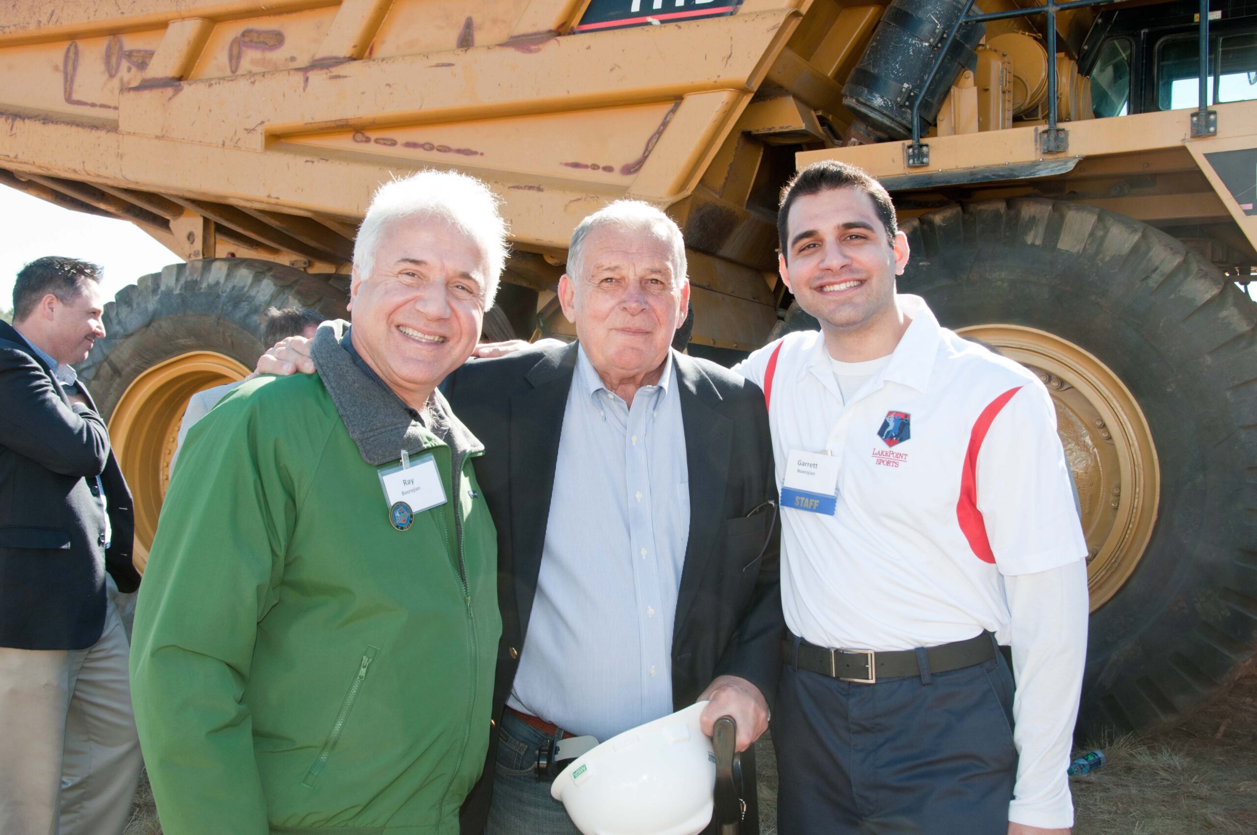 Bobby Cox Ray Boorojian, Bobby Cox, and Garrett Boorojian | LakePoint Sports | Groundbreaking Ceremony | Emerson, Georgia | 2012