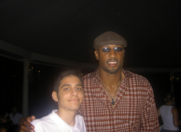 Garrett Boorojian with Alonzo Mourning