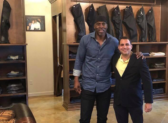 Garrett Boorojian with Charles Oakley